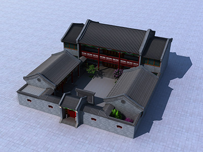 農(nóng)村四合院自建房設(shè)計(jì)圖紙HZ021-新古典風(fēng)格